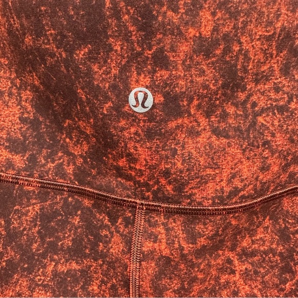 Lululemon wunder train high rise Women's Red/ black Leggings size 14 - Picture 5 of 10